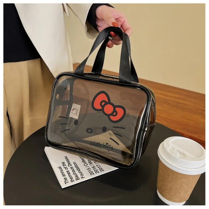 

Hello Kitty Makeup Bag Kawaii Cartoon Versatile Fashion Women Decoration Handheld Waterproof Portable Cute Girl Gift Wholesale