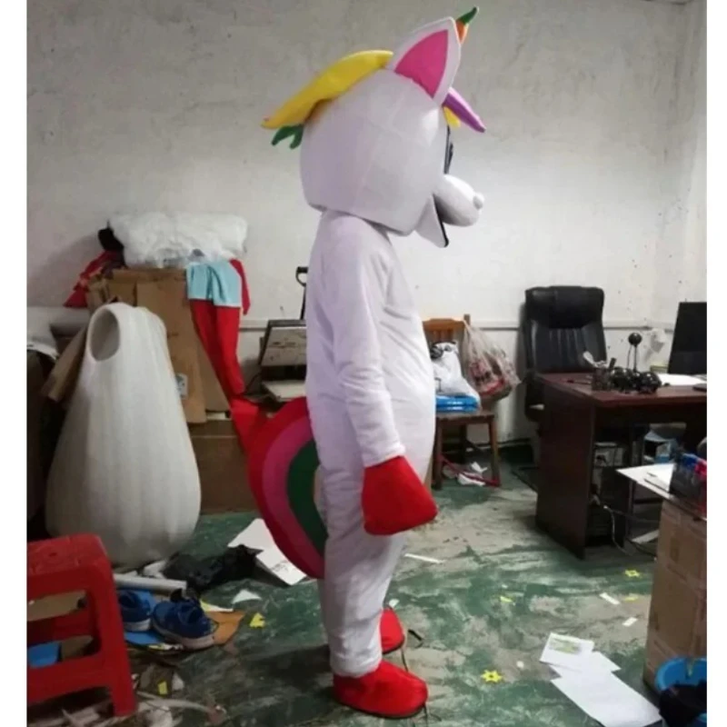 تأثيري حلي الذهب القرن يونيكورن شخصية كرتونية التميمة حفل الإعلان فستان بتصميم حالم حفلة الحيوان كرنفال الدعائم الطرف