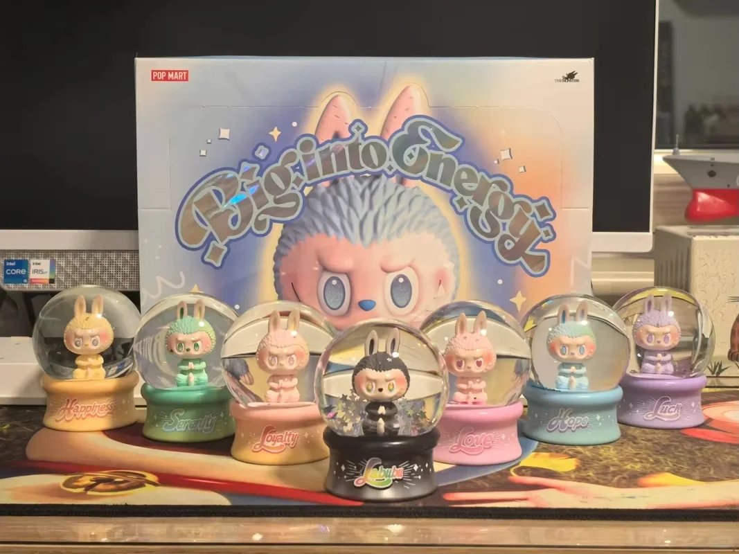 

POP MART LABUBU The Monsters High Energy Blind Box Crystal Snow Globe Collectible Surprise Gift For Anime Fans Desktop Decor