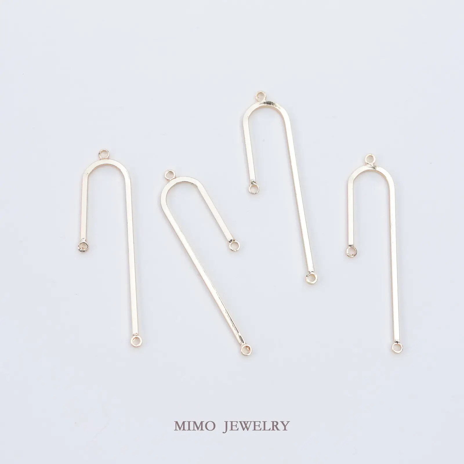 

Copper-plated Real Gold U-shaped Strip Connector Pendant DIY Handmade Korean Version Earring Accessories