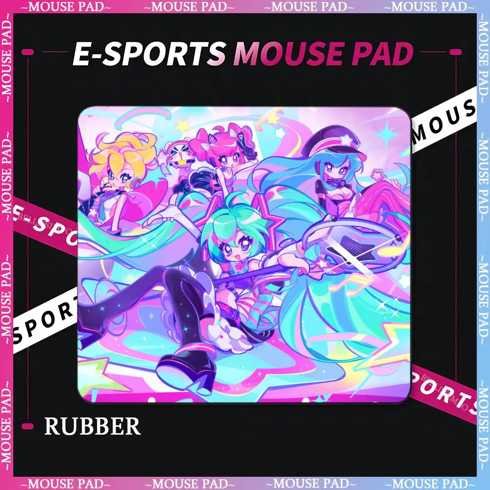 

Anime H-HATSUNE-MIKU small rubber mousepad e-sports anime girl keyboard pad high quality non-slip table mat lock edge mouse pad