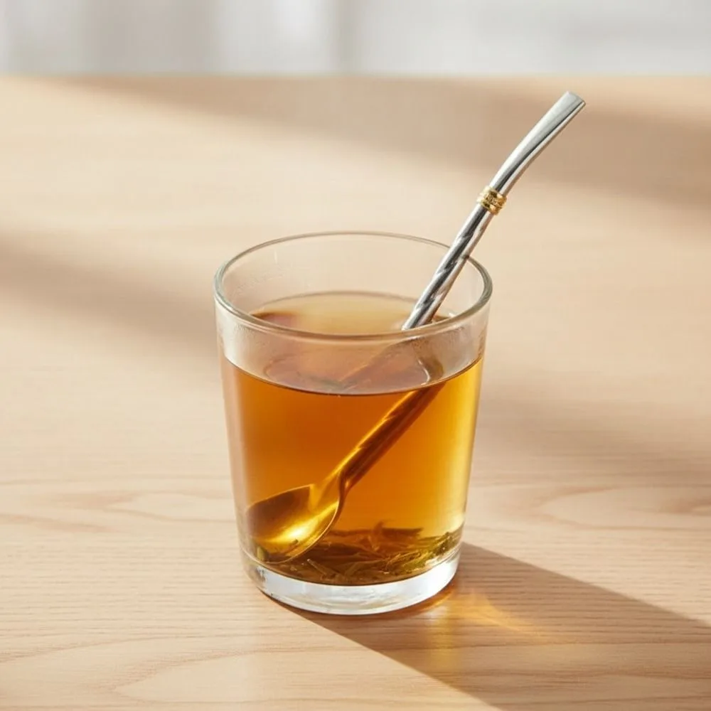 2 Piece Multifunctional Stainless Steel Yerba Mate Tea Spoon Reusable Rust-proof Drinking Straw Detachable Straw Spoon Drinkware