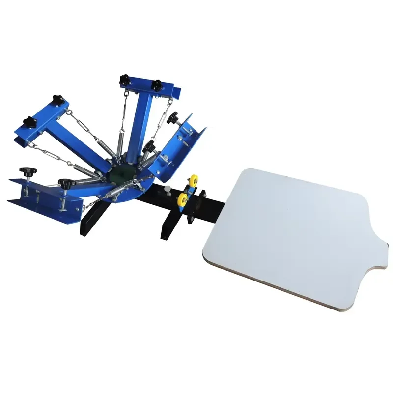 NS401-S Screen Printers 4 Color 1 Station Textile Printing Machinery Silk Screening Machine for T-shirt Cloth Printing