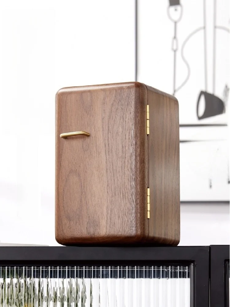 

Большой деревянный сундук из натурального орехового дерева, шкатулка для украшений, коробка для хранения ожерелий, органайзер для холодильника, подарок на День святого Валентина