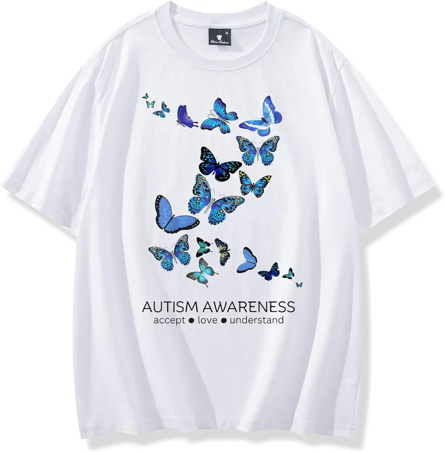 

Women in April We Wear Blue Autism Mental Health T-Shirt