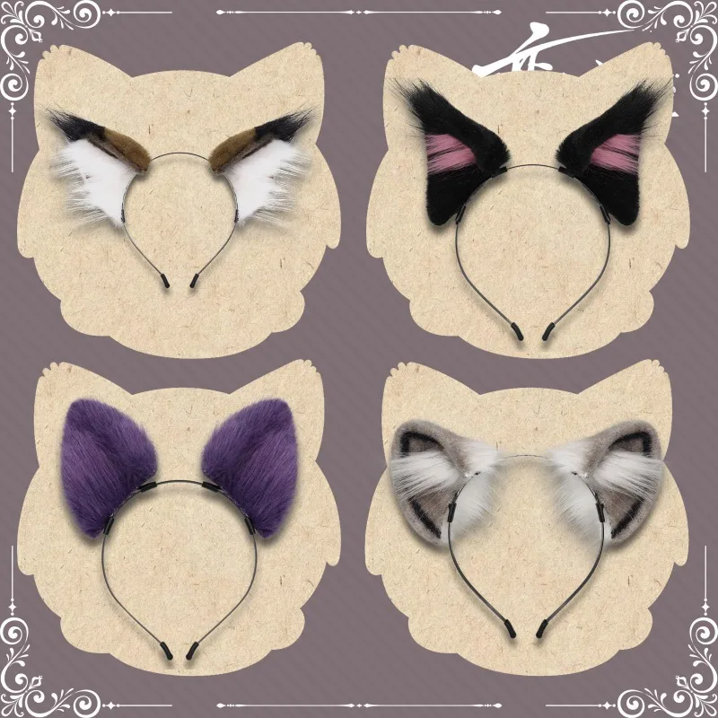 Jeu amour et espace profond Zayne Xavier Rafayel Sylus Cosplay chat oreille bandeau personnage accessoires chapeaux cheveux accessoires en Stock