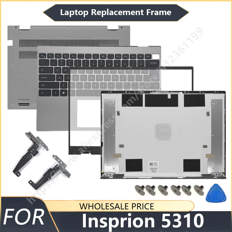 NEW For Dell Insprion 5310 Laptop LCD Back Cover Front Bezel Palmrest Bottom Case US Keyboard No backlight Hinge 04K89P 0XYHRR