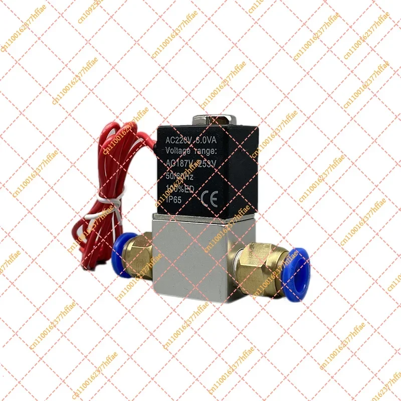 2-Way 2-Position NC Pneumatic Solenoid Valve, 6mm/8mm Hose Barb Air Valve AC/DC 12V/24V/220V