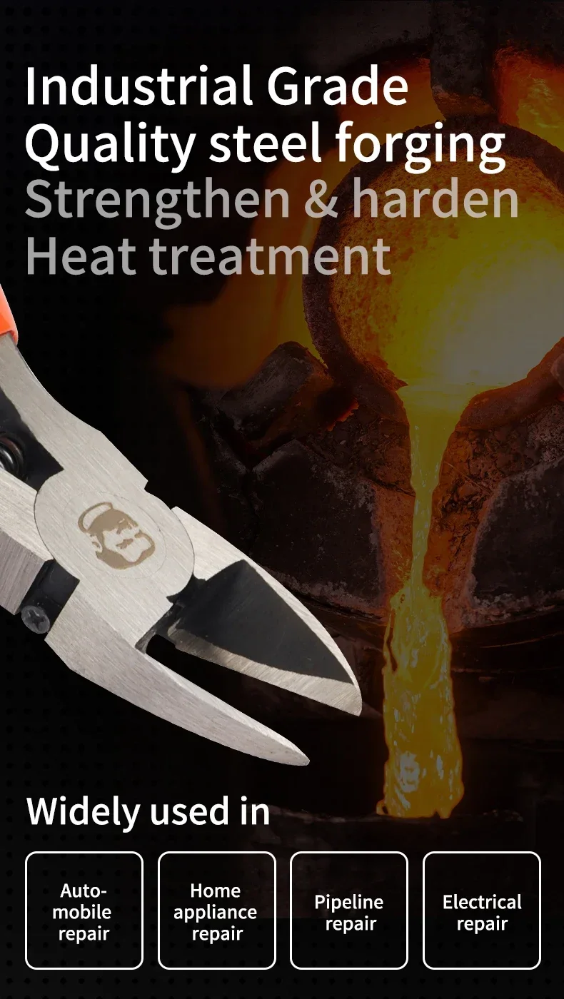 ميكانيكي TS-X05 TS-J615 المقصات الصغيرة قطع أكوام سلك القاطع صلابة يطير سلك أدوات القطع لإصلاح الهاتف كماشة بأنف