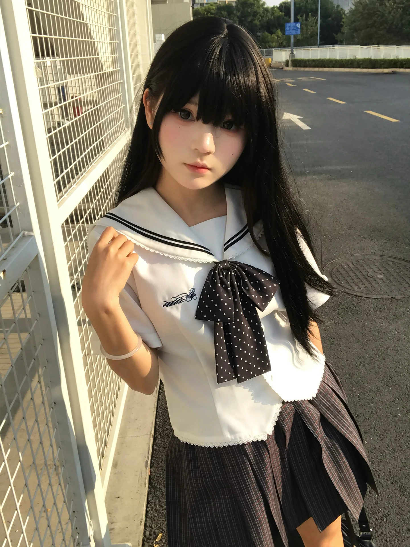 

Комплект Moke Autumn JK: белая матросская юбка и блузка с коротким рукавом и матросским воротником для женщин, летний вариант