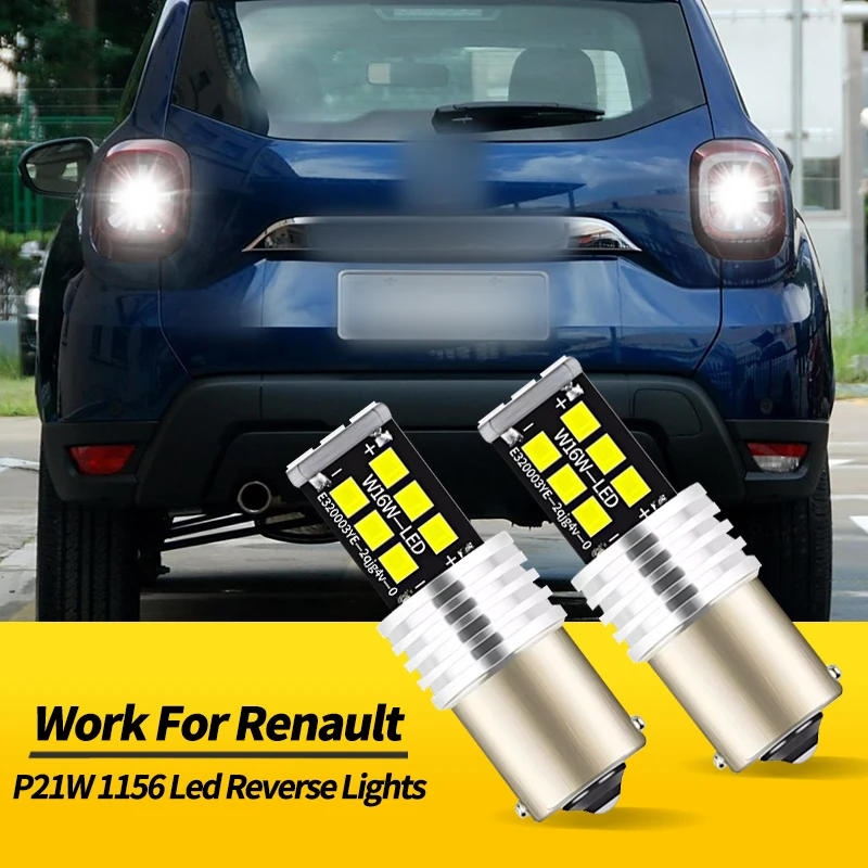 

2PCS LED Backup Light Bulb Reverse Lamp P21W BA15S 1156 For Renault Captur Clio Duster Espace Grand Scenic Kangoo Kaptur Laguna