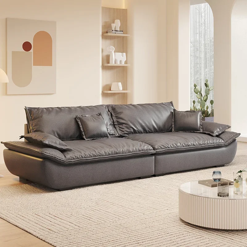 غرفة معيشة أريكة إيطالية فاخرة خفيفة، أريكة قماشية جديدة منزلية صغيرة #2