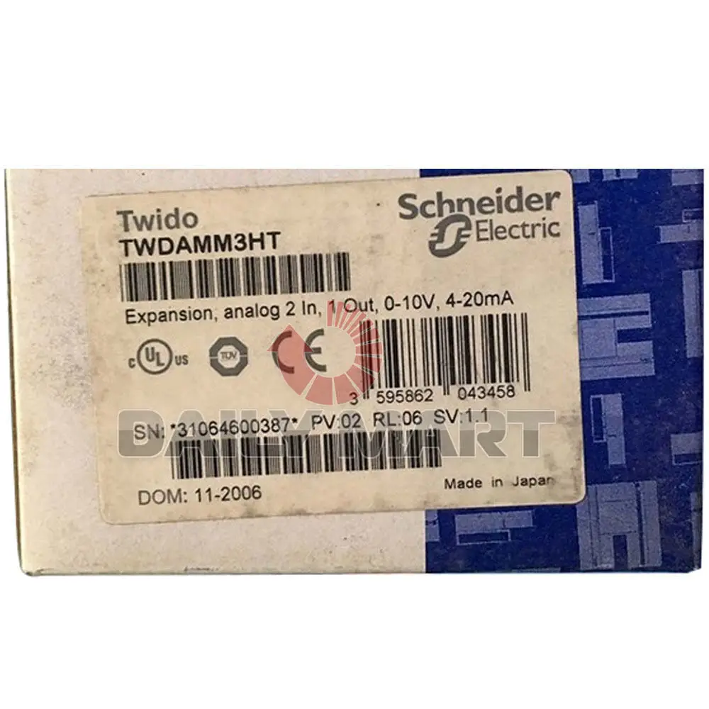 

New Schneider TWDAMM3HT Expansion Module Input/Output 2IN / 1OUT 24VDC PLC 1PC