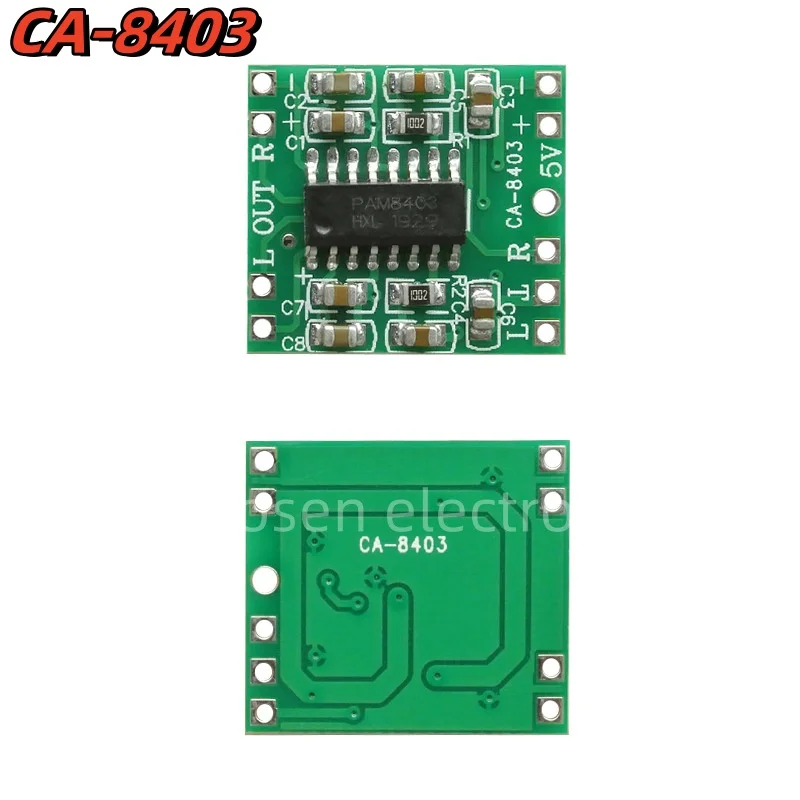 CA-8403 CA-8403S CA-8403B 5V 5W Sound Board Small Digital Amplifier Board 6w D Class Power High Efficiency Amplifier Audio Board