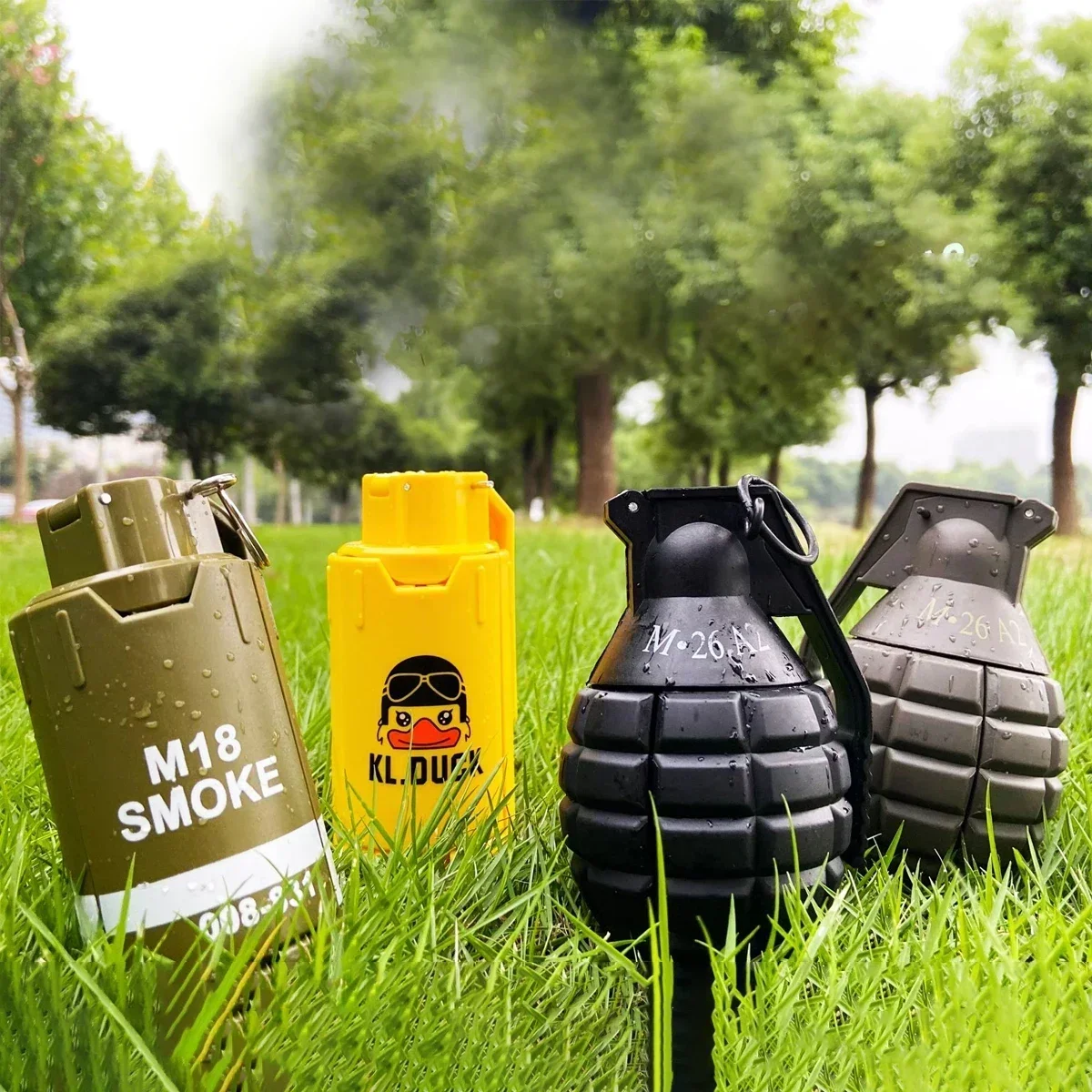 1/2 قطعة قنبلة مائية قنبلة يدوية نموذج M18 قنبلة دخان يمكن تحميلها بالقنابل المائية النثار في الهواء الطلق شخص حقيقي CS لعبة الدعائم #3