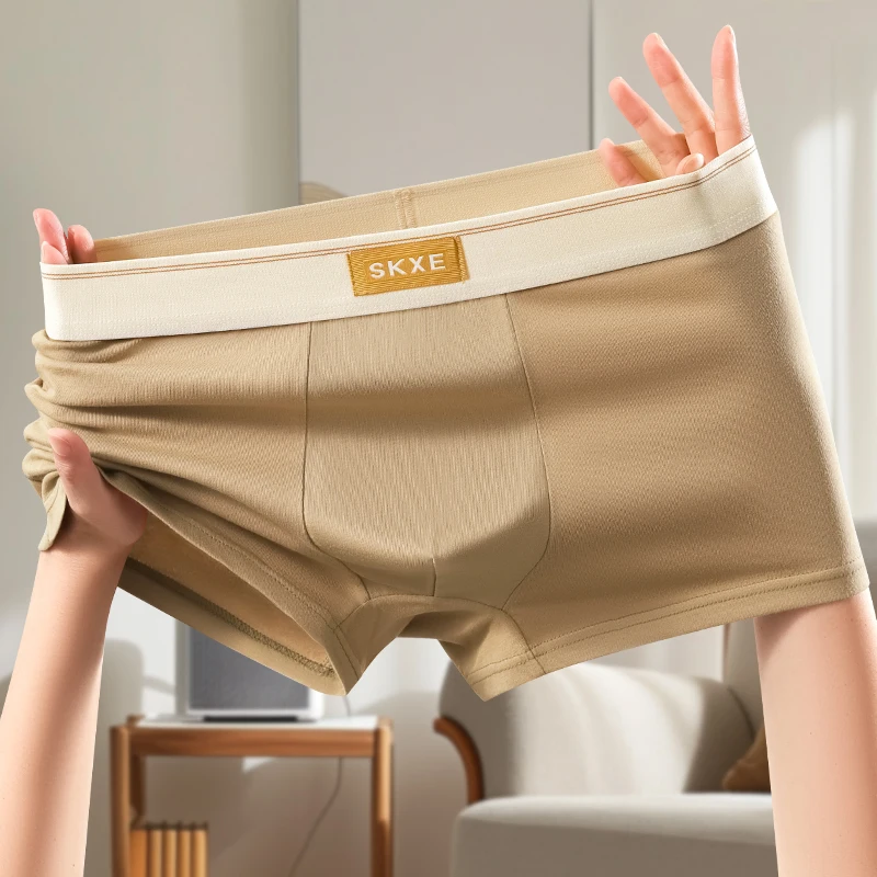 

1Pcs Boxer Shorts Men's Underwear Sexy Panties Cotton Comfortable and Soft Underpants Male Boxers U Convex Lingerie Plus Size