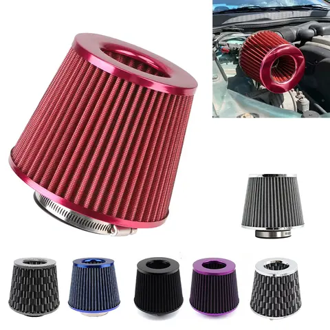 76MM 3 pollici Filtri aria per auto Filtro di sfiato Kit di aspirazione ad alto flusso Maglia cono Protezione motore Accessori auto di ricambio universali