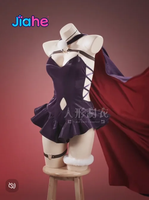 

Tokisaki Kurumi Nightmare Date a Live Wolverization Cosplay Costume Bitten Halloween Party Women Sexy Dress Headwear Cloak Set