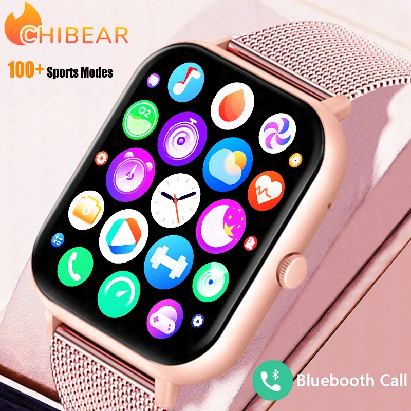 

Women Smart Watch Bluetooth Call Connected Phone Music Fitness GPS Sports Bracelet Sleep Monitor 1.83inch Lady Smartwatch 2024