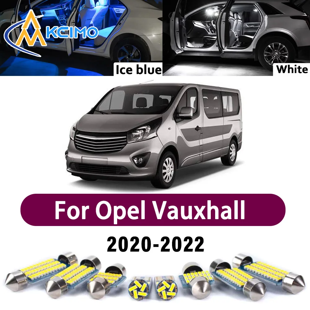 

High Lumen CANBUS Error Free LED Interior Light Kit For Opel Vauxhall Vivaro C 2020-2022 Map Trunk Reading Dome Lamp Bulbs Set