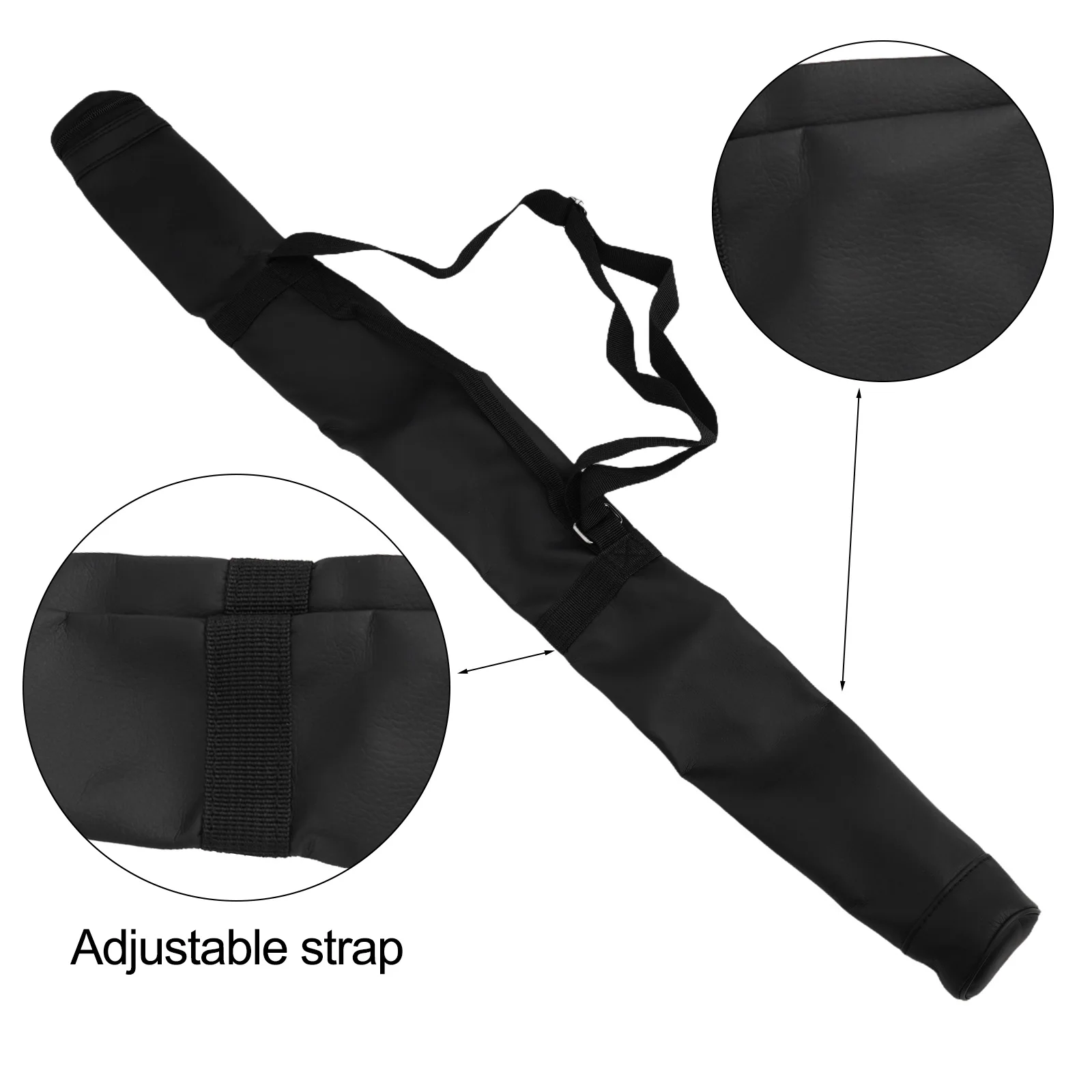 1個 プールキューケース ポーチホルダー キャリーバッグ ケース スティックロッド 32インチ キューバッグ 調節可能なショルダーストラップ付き 1/2 スヌーカー ビリヤード用