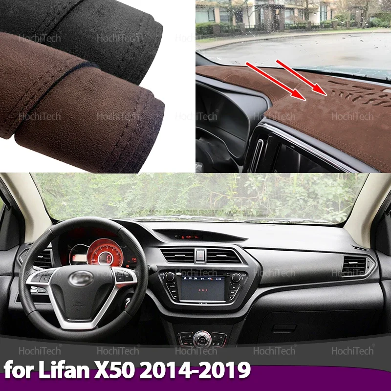 

Car Styling Suede Leather Dashmat Dashboard Cover Pad Dashmat Mat Dashboard Covers for Lifan X50 2014 2015 2016 2017 2018 2019