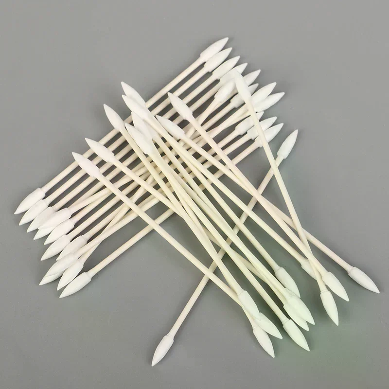 25pcs/bag Disposable Cotton Swab Cosmetics Permanent Makeup Health Ear Jewelry Clean Sticks Buds Tip Cotton Head Swab