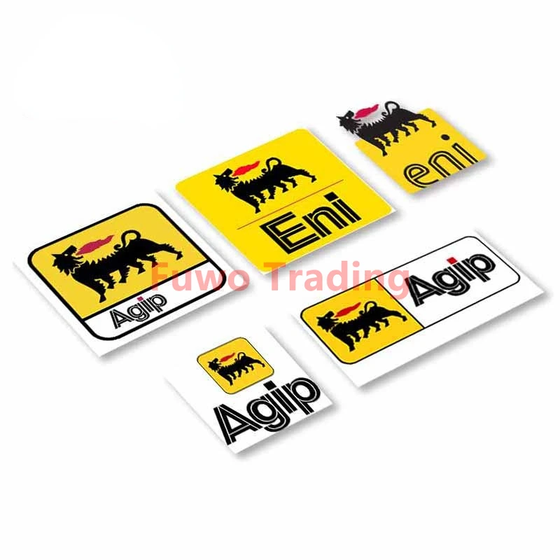 

Fuwo Trading Car Sticke for Agip Eni Logo Funny for GTR Vinyl JDM Camper Trunk Truck Graphics Vintage Drag Racing Decal PVC