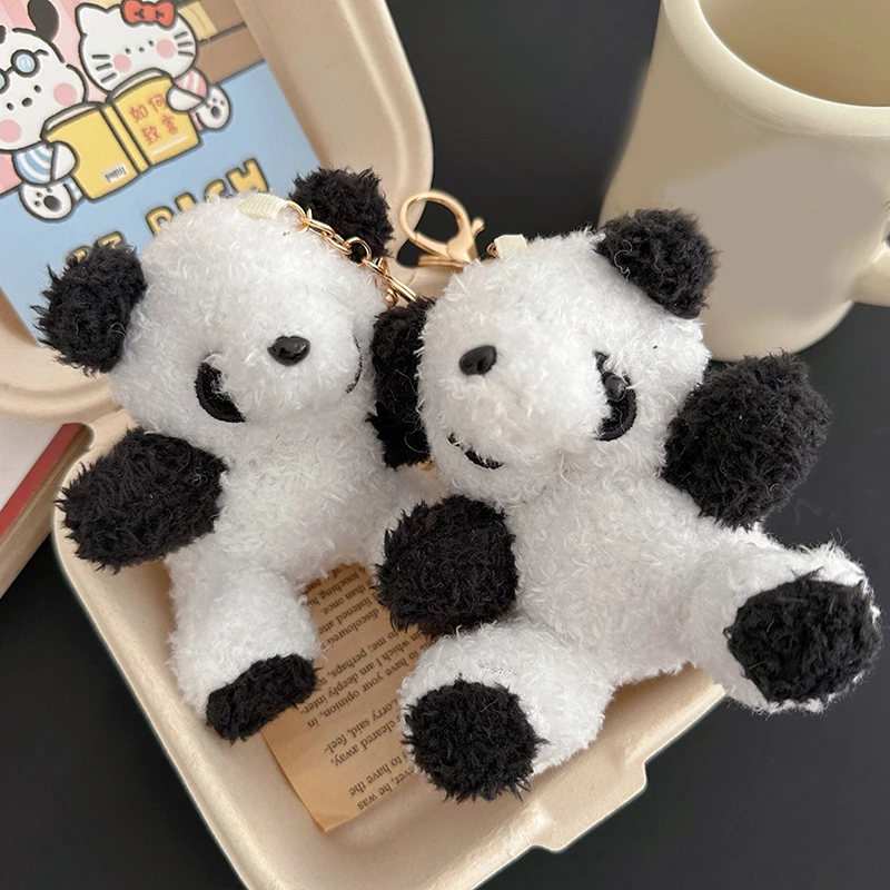 Kawaii Cartoon Panda Keychain Cute Panda Plush Toys Pendant For Men Women Backpack Decoration Accessories Birthday Gifts