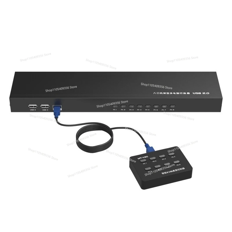 For Switcher 8 in 1 Out, with Desktop Controller USB with Wire Control 8 Port Multi-computer Switcher