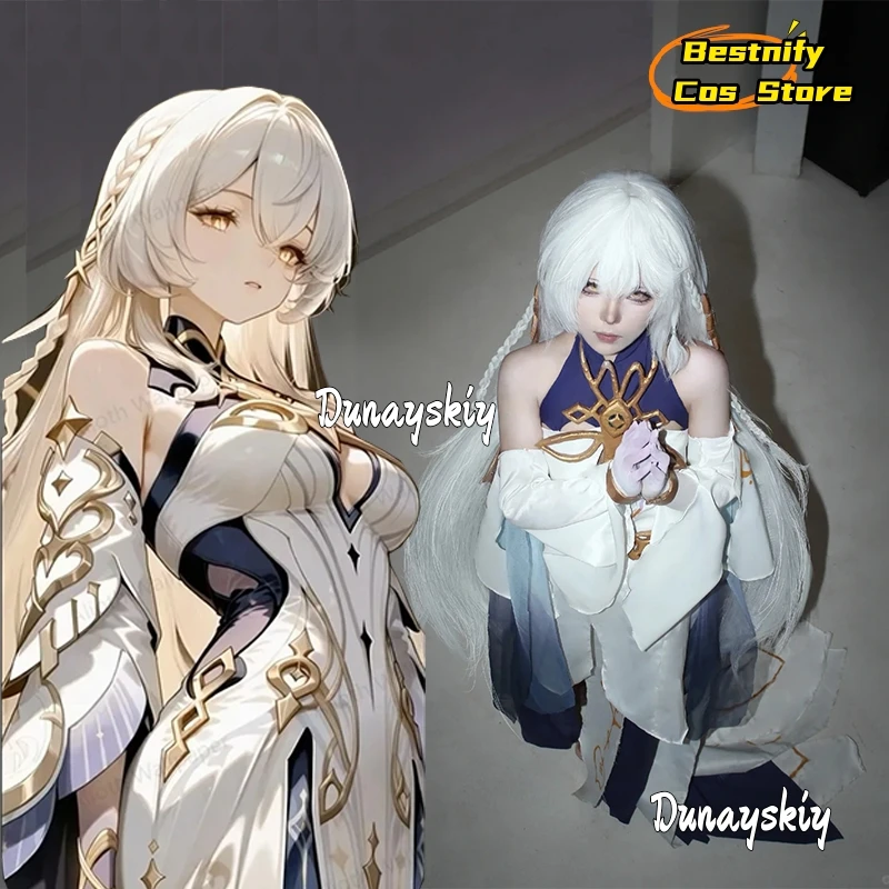 

Genshin Impact Истоарт Аргон времени Косплей Игровой Костюм {Bestnify Cos} Парик Головные Уборы Аксессуар Девушка Униформа Рождество