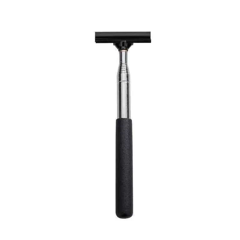Telescopic Rearview Mirror Wiper Stainless Handle Glass Cleaning Brush for Car