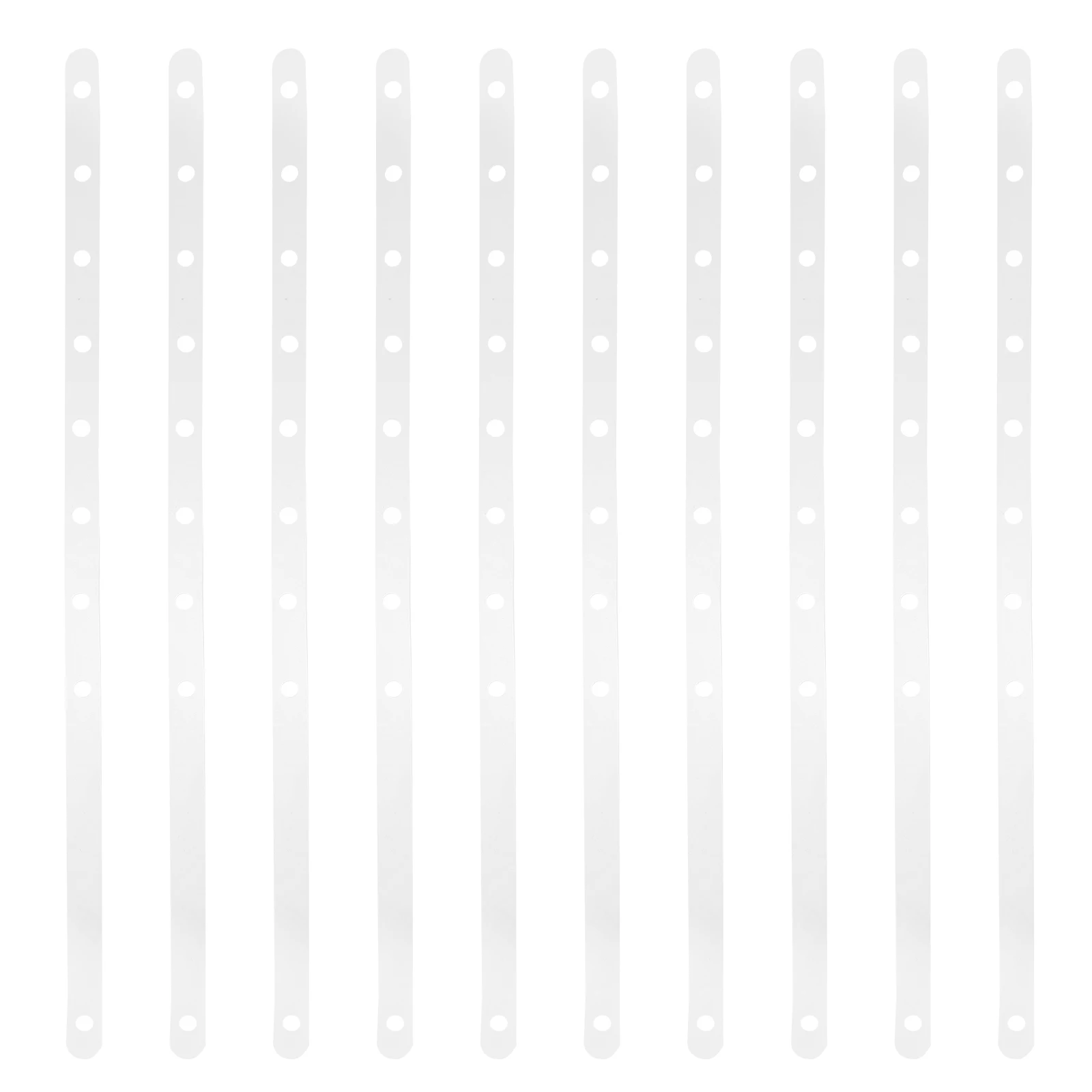

10pcs Plastic Hanger Strips Clear Large Hole Transparent Connector Clothing Organizer Small Space Storage Shirt Pants