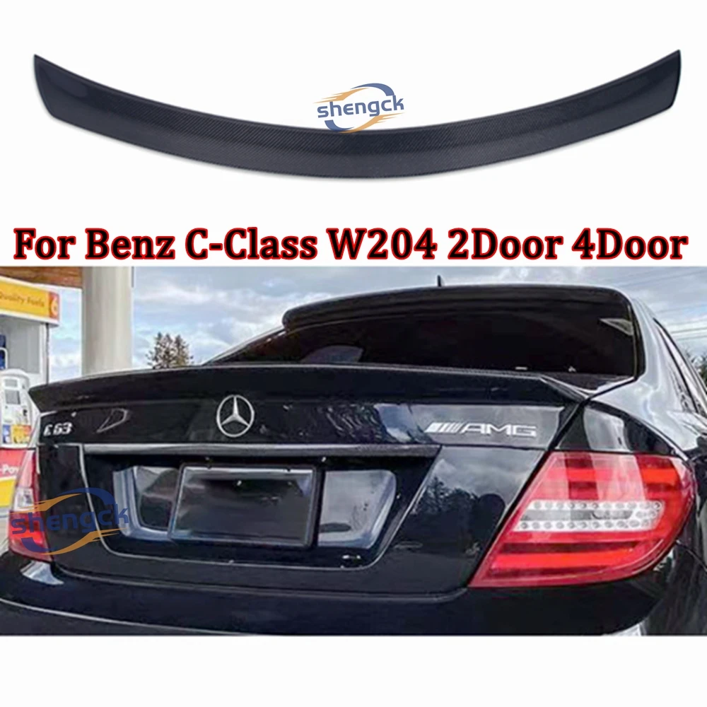 

For Mercedes-Benz C-Class W204 2Door 4Door VT Style Carbon Fiber Rear Spoiler Trunk Wing 2007-2014 Forged carbon