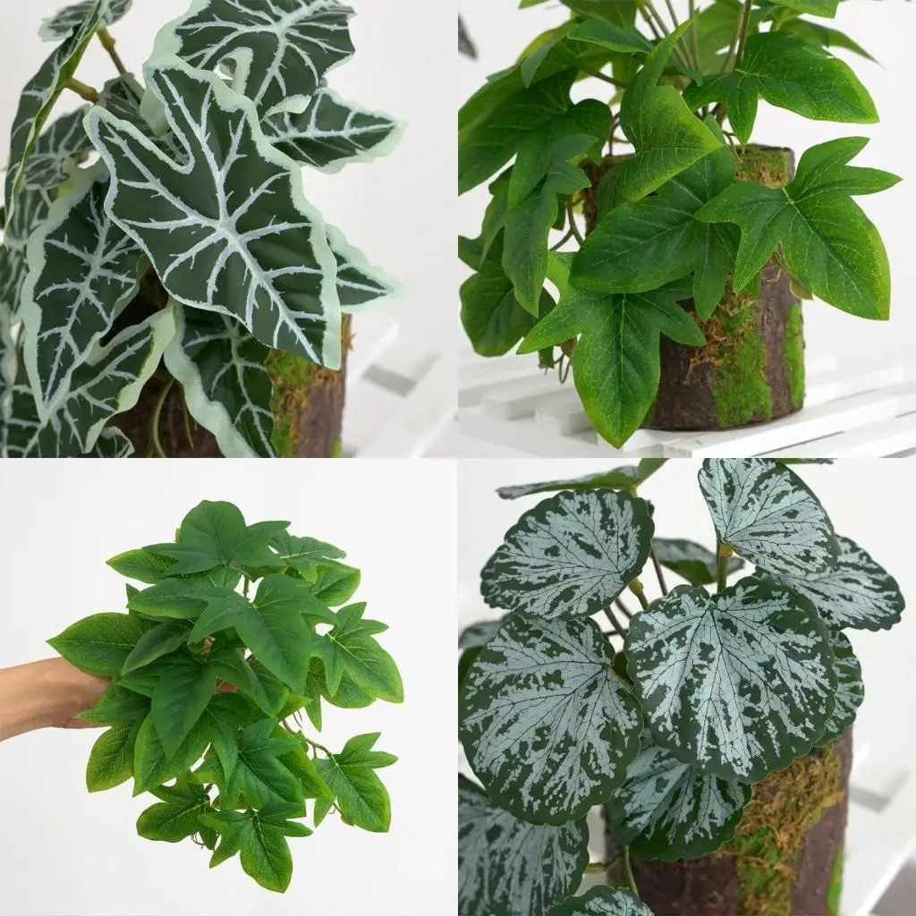 L43A Leave Plants Amphibian Habitat Accessories for Tank Terrarium Decor Simulation 3D Printed Leav