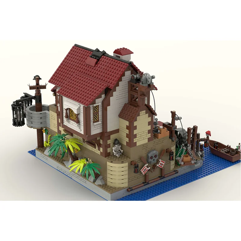 Pirate Fortress Modell Moc Bausteine Die Piraten Pub Gebäude Technologie Modulare Block Weihnachten DIY Spielzeug Urlaub Geschenke