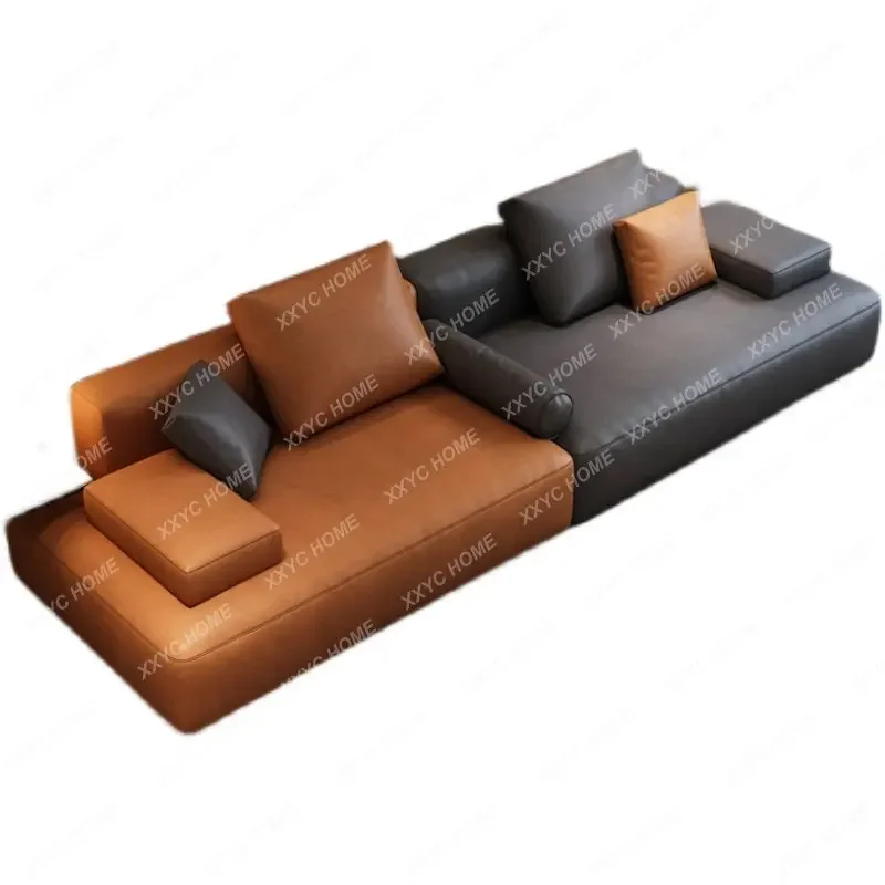 Technology Cloth Sofa Small Apartment Living Room Modern Simple Tofu Block Super Deep Sitting Wide Sofa