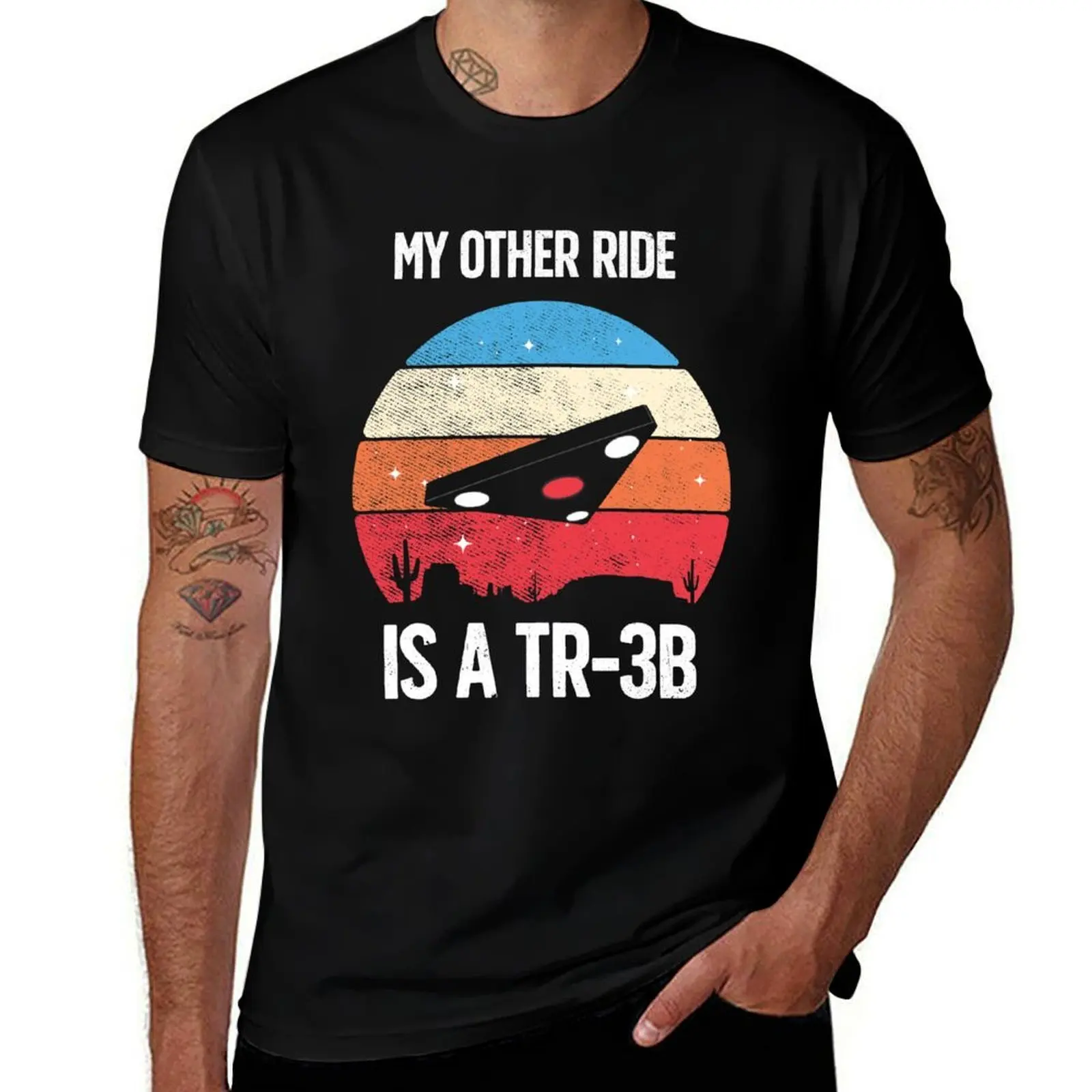 My Other Ride is a TR-3B Black Manta Triangle UFO T-Shirt t shirt for man 100 percent cotton T-Shirt
