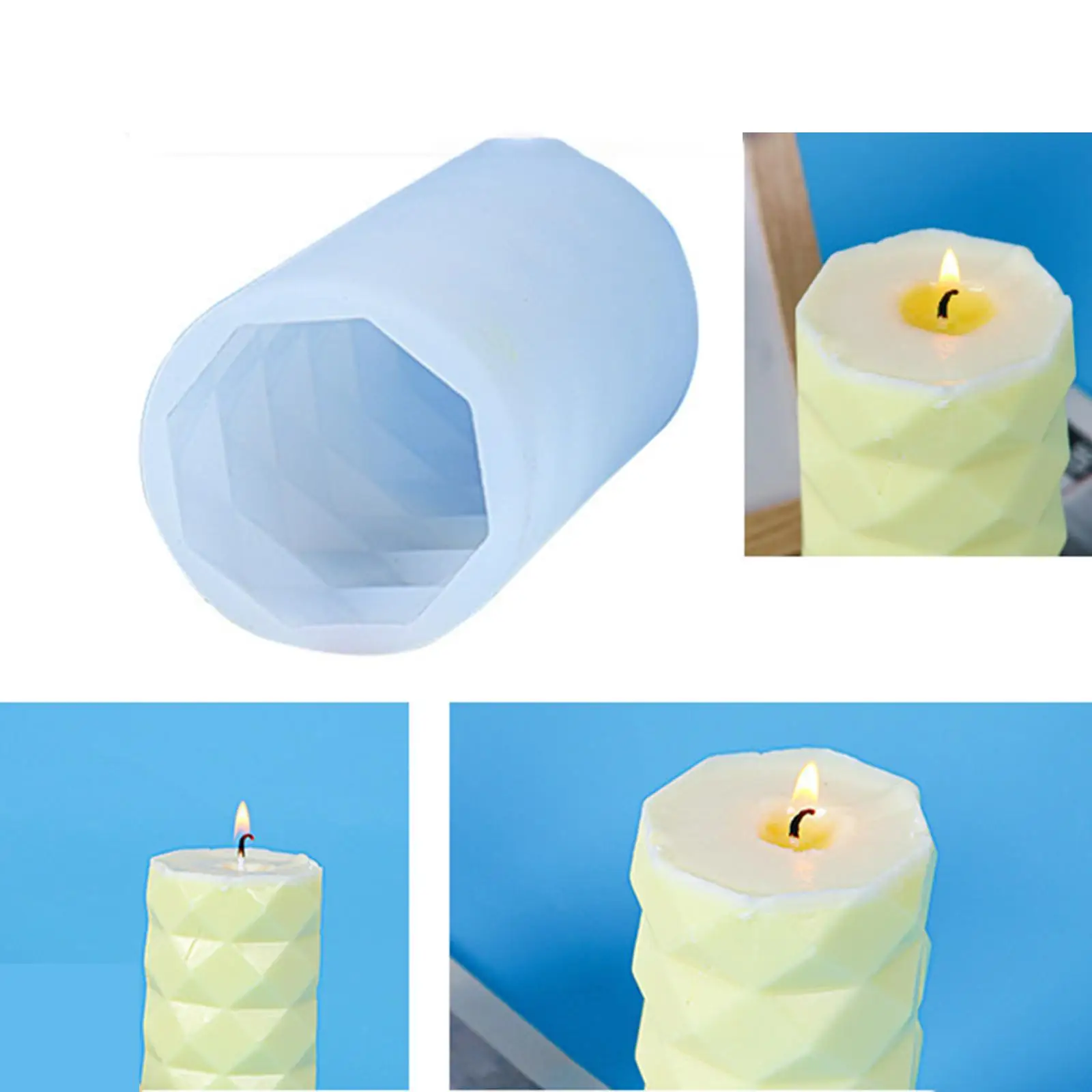 3D Candle Silicone Soap Irregular Baking for Home Decoration Church Christmas Craft Making Parties