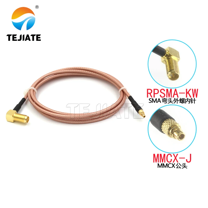 1 pz RPSMA-KW a linea adattatore MMCX MMCX-JW MMCX-J MMCX-K a RPSMA-KW linea di collegamento RG316 linea di estensione impedenza 50 ohm