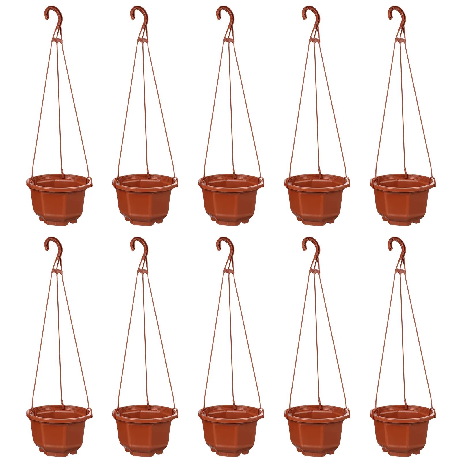 

Plastic Hanging Plant Pot 10 Sets Chlorophytum Pots for Deck Railings Nursery Bulk FlowerBracket Outdoor Basket Planter