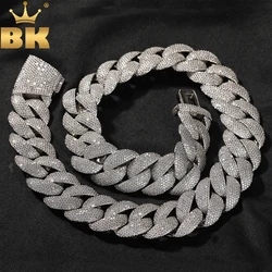 THE BLING KING 24mm Heavy Bubble Cuban Necklace Micro Paved Out Cubic Zirconia Fashion HipHop Jewelry For Party Gift