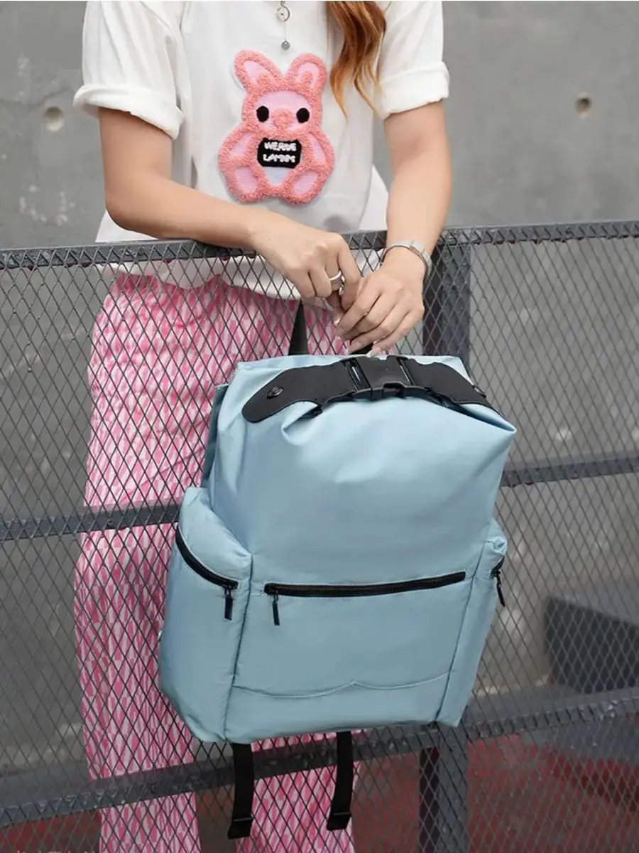 حقيبة ظهر H حقيبة كمبيوتر حقيبة مدرسية للطلاب حقيبة حمل عصرية بسيطة حقيبة أمتعة خفيفة الوزن ذات سعة كبيرة حقيبة سفر #6