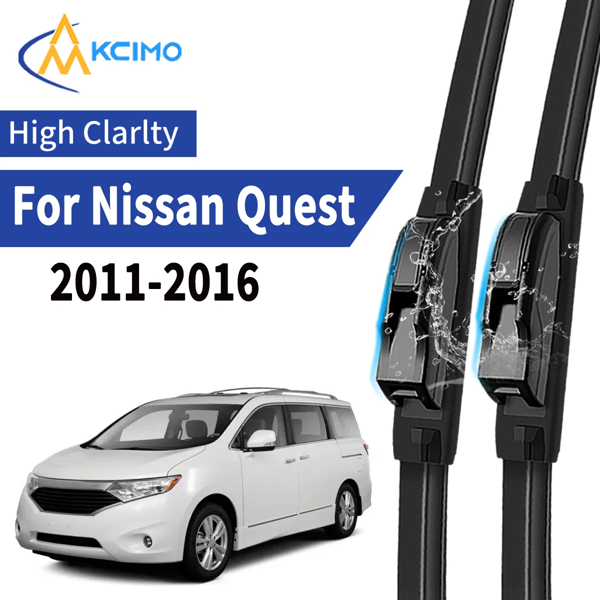 

2pcs Car Front Wiper Blades For Nissan Quest 2011-2016 Windscreen Windshield Wipers Silent Rubber Auto Accessories Replacemen