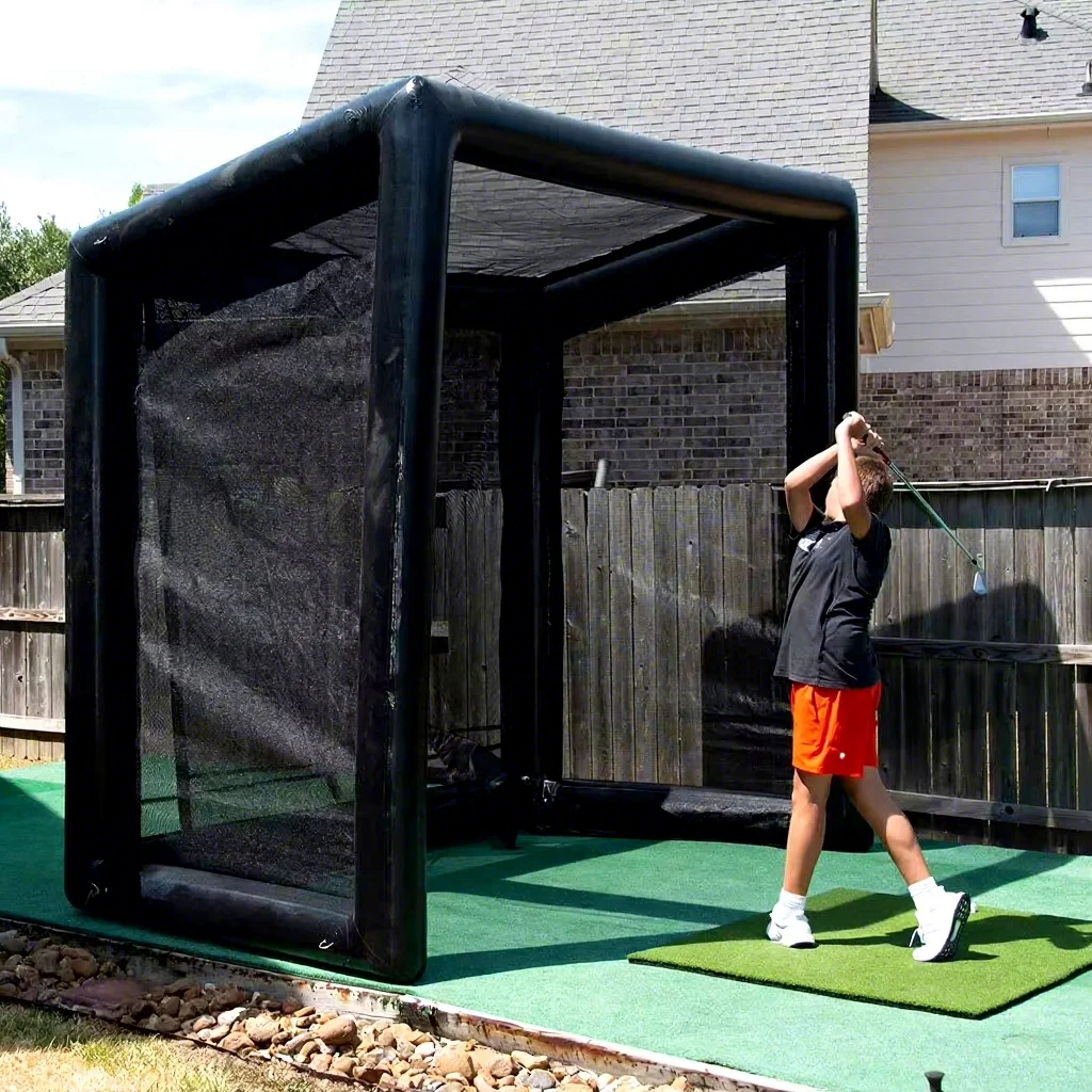 2027  Inflatable Golf Hitting Bay Golf Training Cage  Chip Shot Sport Game