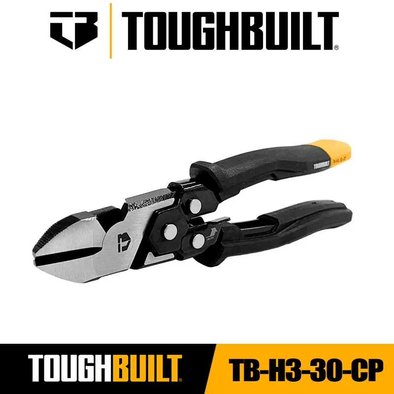 TOUGHBUILT TB-H3-30-CP 7-inch Labor-saving Diagonal Jaw Pliers with Reset Spring Hand Tools Toughbuilt Pliers Accessories