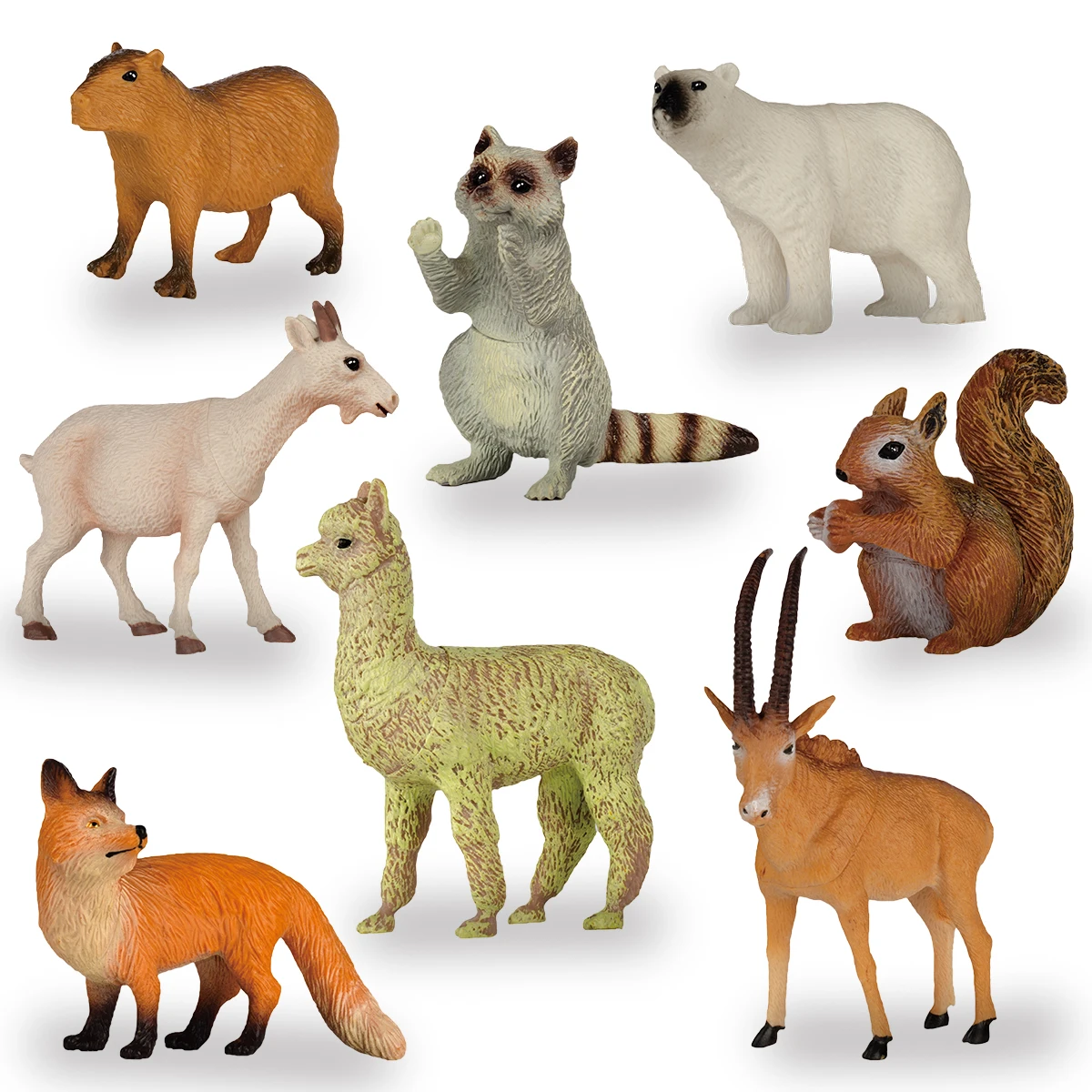 8 künstliche Tiermodelle |   Tiererkennungsspielzeug für Kinder |   Eltern-Kind-Interaktion |   Geburtstagsgeschenke für Kinder |   Heimunterricht Früherziehung Aufklärung |   Weihnachtsgeschenke für Halloween, Chanukka |   Eisbär Waschbär Antilope Eichhörnchen