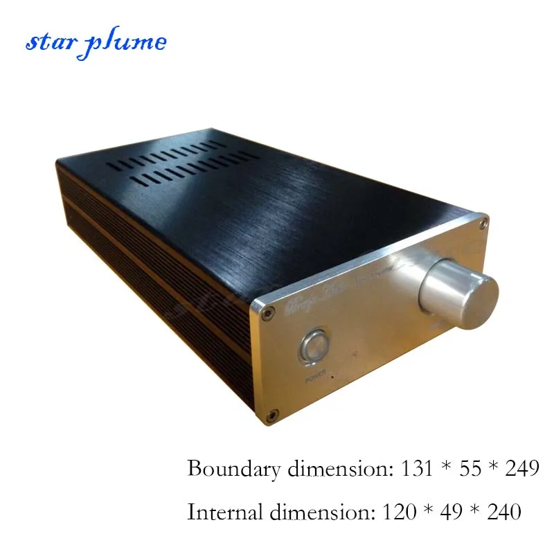 1875 All-aluminum Chassis 14 Very Delicate Desktop All-aluminum Small Power Amplifier Chassis (133*55*249) DIY Case Shell