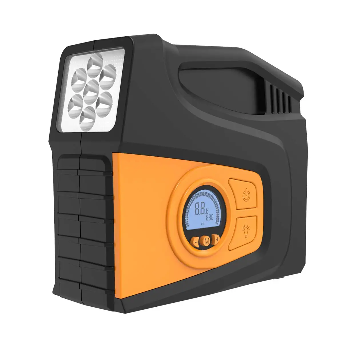 

Portable Air Compressor with Digital Gauge, 12V DC Tire Pump for Car, Motorcycle, Bicycle – LED Light, 100PSI