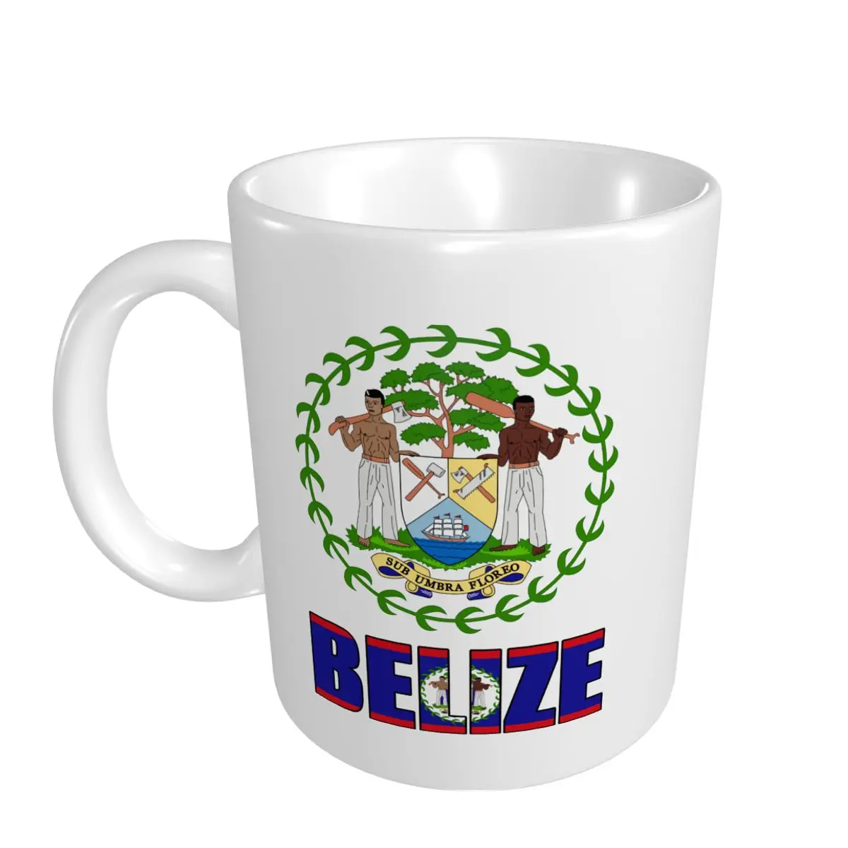 Mark Cup Mug Belize Letter Flag Emblem Coffee Mugs Tea Milk Water Cup Travel Mugs For Office Home